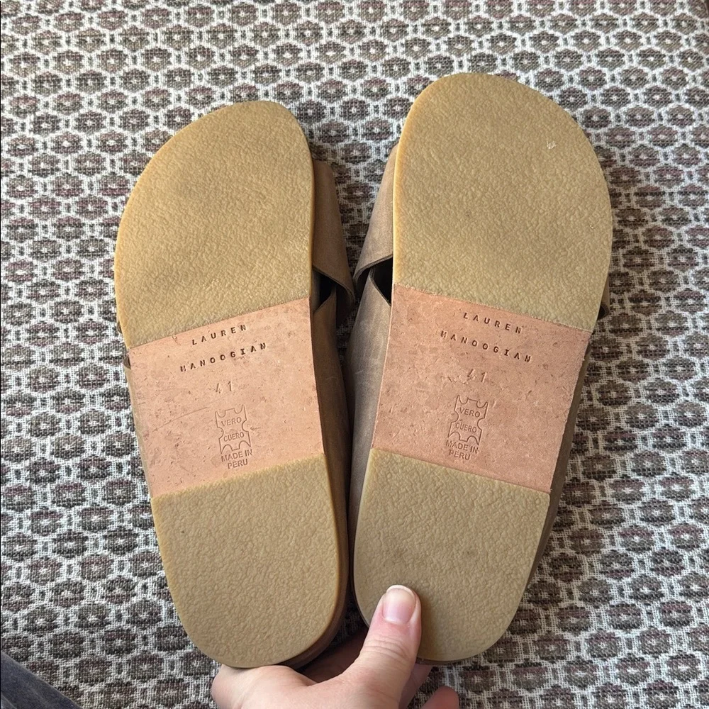 Lauren Manoogian Raw Cross Slide in Burnt Umber Size 41 - Picture 6 of 11